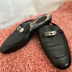 Hermes Oz Mule with Silver Kelley Buckle